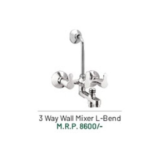 SkyHeaven FUSION 3 Way Wall Mixer L-Bend